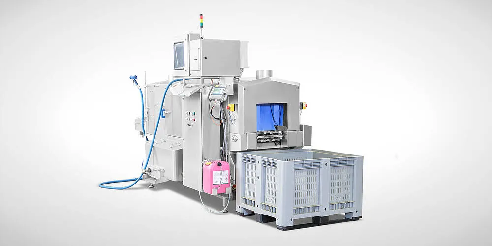 MOHN GmbH Industrie-Waschanlage für Schinken Typ SCHWA 200 Highline – Originalaufnahme