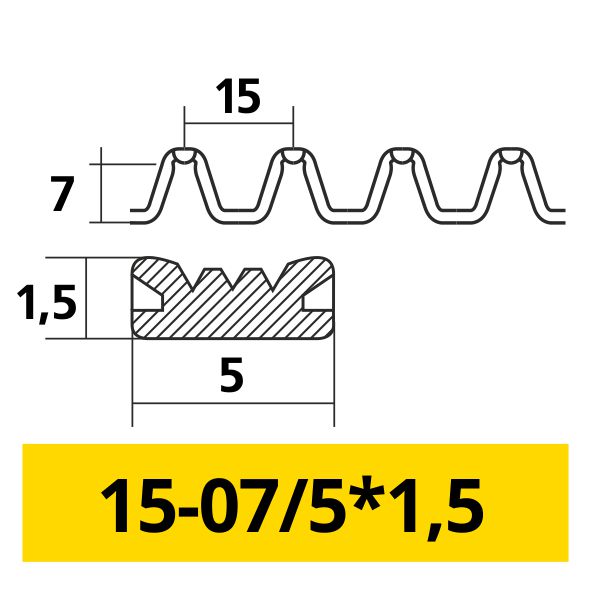Continuous Clip 15-07/5×1,5 – Originalabbildung