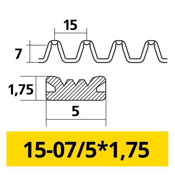 Continuous Clip 15-07/5×1,75 – Originalabbildung