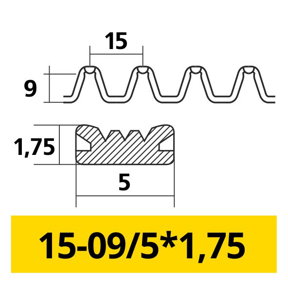 Continuous Clip 15-09/5×1,75 – Originalabbildung