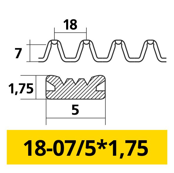 Continuous Clip 18-07/5×1,75 – Originalabbildung