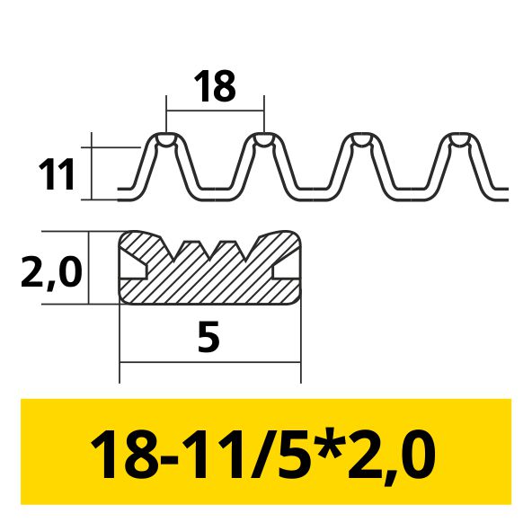 Continuous Clip 18-11/5×2,0 – Originalabbildung