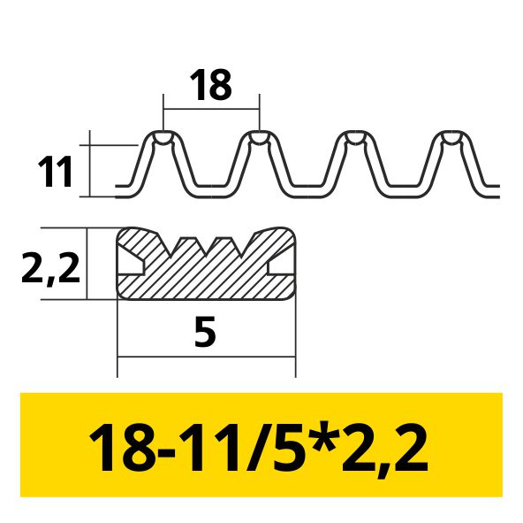 Continuous Clip 18-11/5×2,2 – Originalabbildung