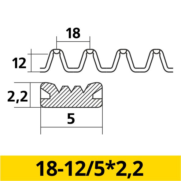 Continuous Clip 18-12/5×2,2 – Originalabbildung